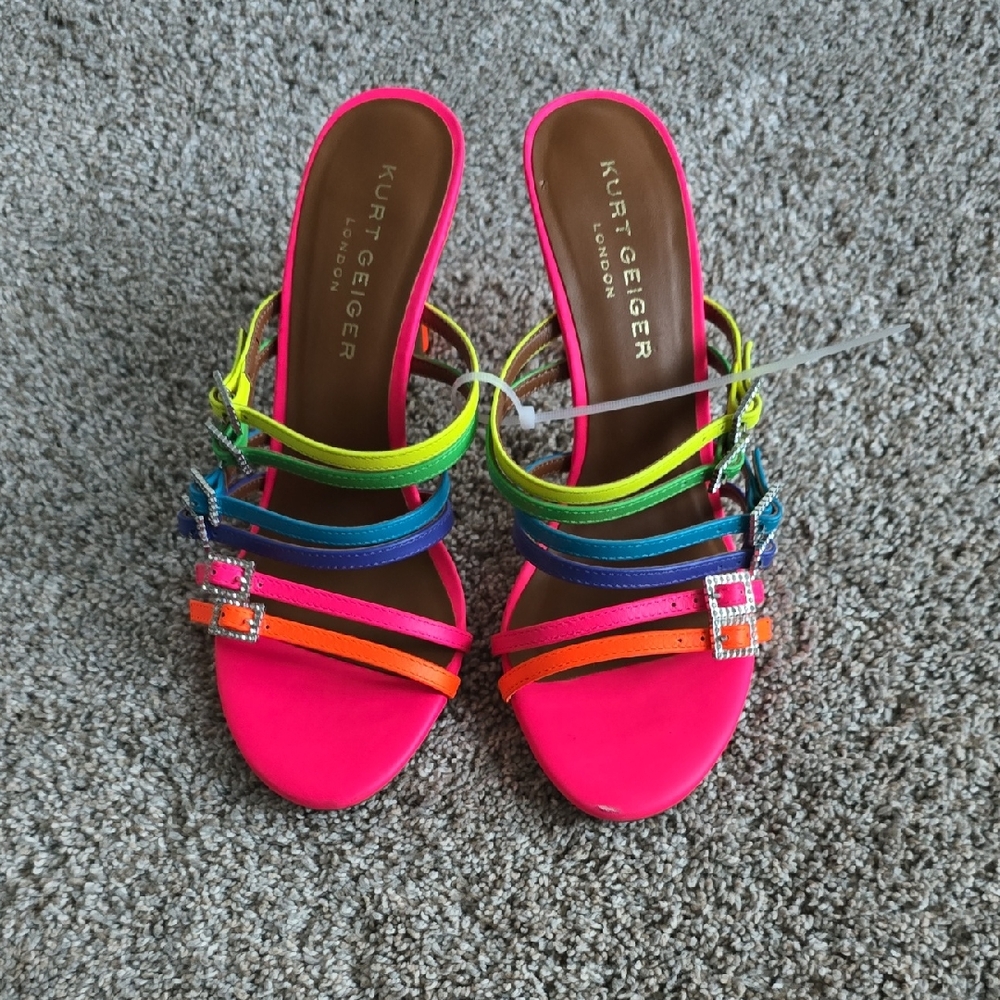 Kurt Geiger Neon Strappy Sandals - Picture 1 of 3
